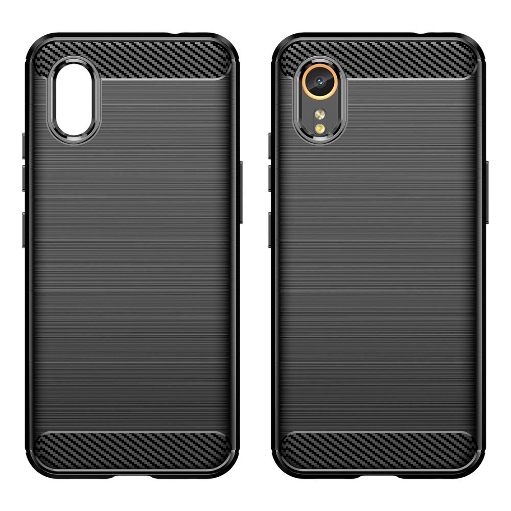 Hoesje TPU Brushed Samsung Galaxy Xcover 7 zwart