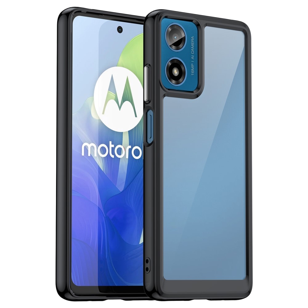 Crystal Hybrid Case Motorola Moto G04 zwart