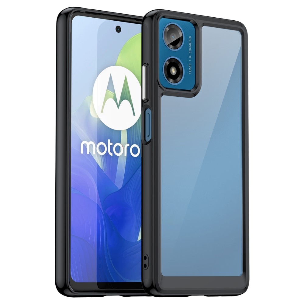 Crystal Hybrid Case Motorola Moto G24 zwart