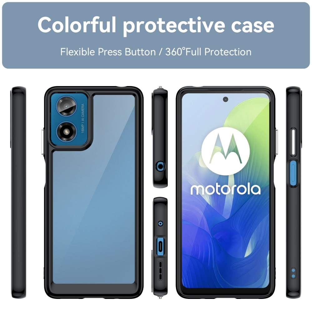 Crystal Hybrid Case Motorola Moto G04 zwart