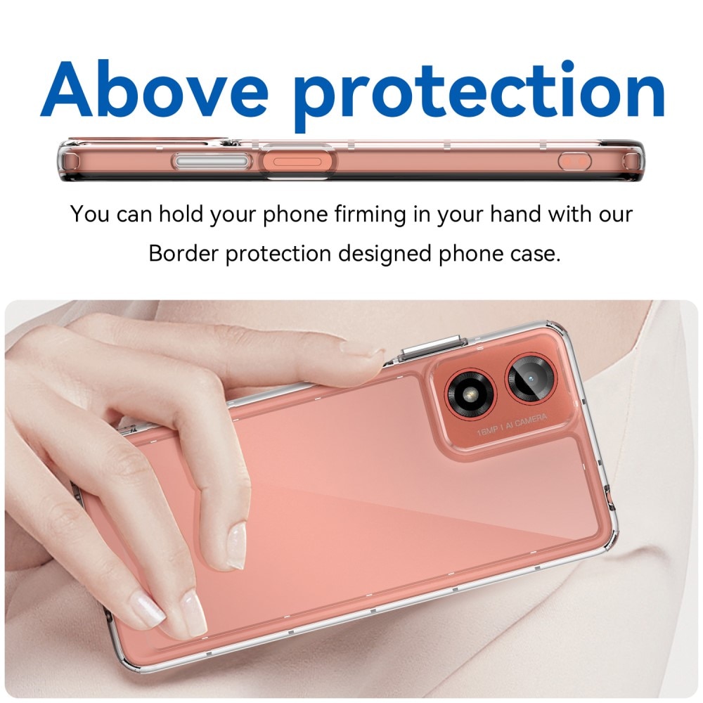 Crystal Hybrid Case Motorola Moto G24 transparant