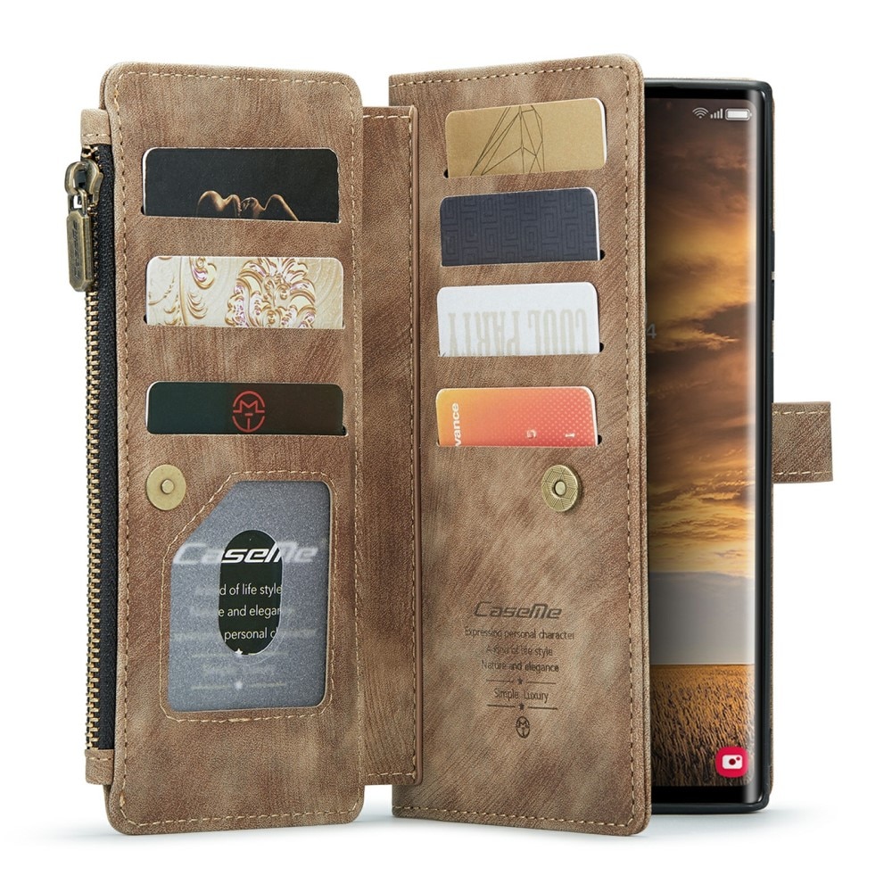 Bookcover hoesje Rits Samsung Galaxy S24 Ultra bruin