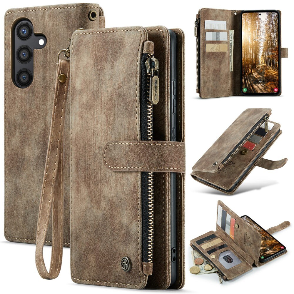 Bookcover hoesje Rits Samsung Galaxy S24 Plus Bruin