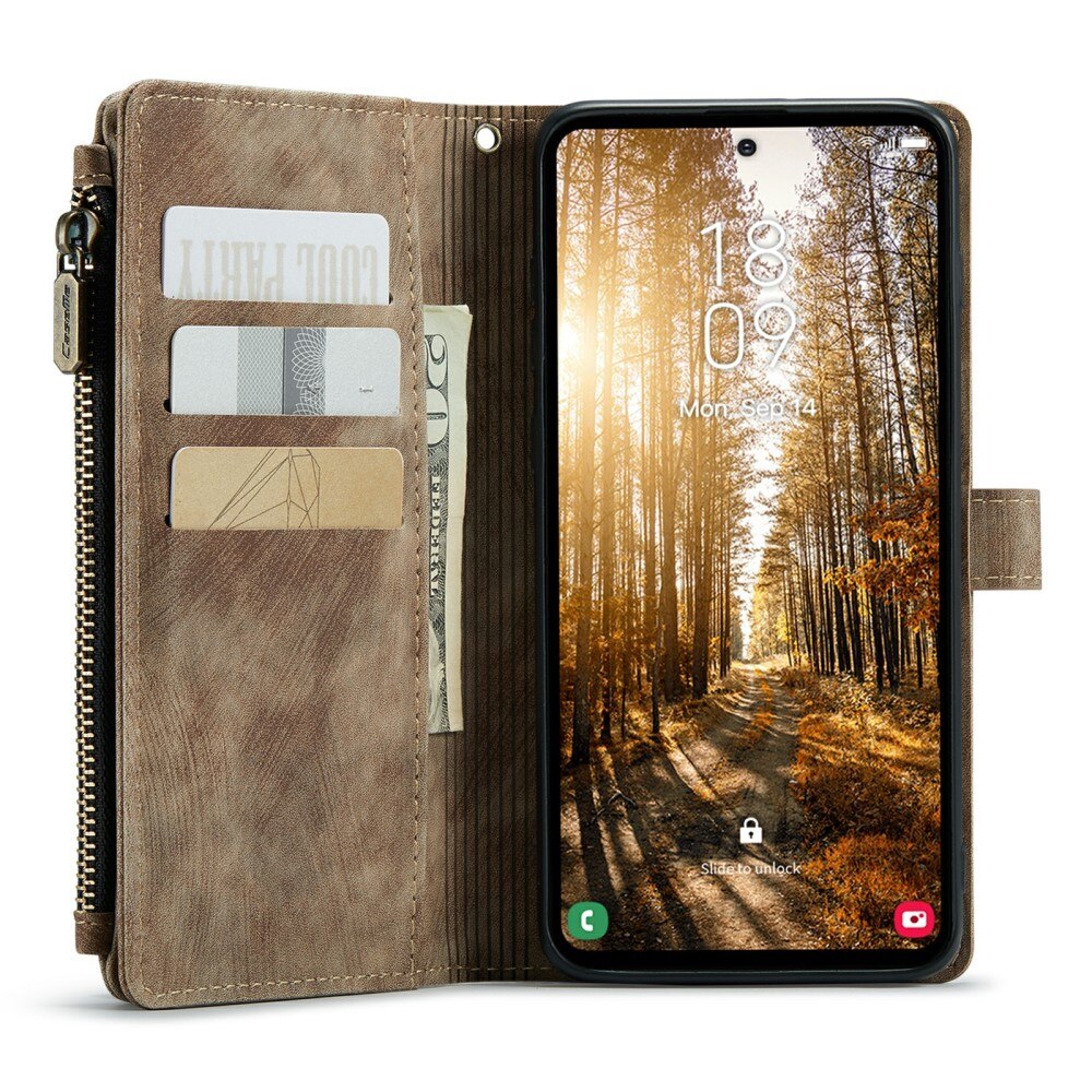 Bookcover hoesje Rits Samsung Galaxy S24 Plus bruin