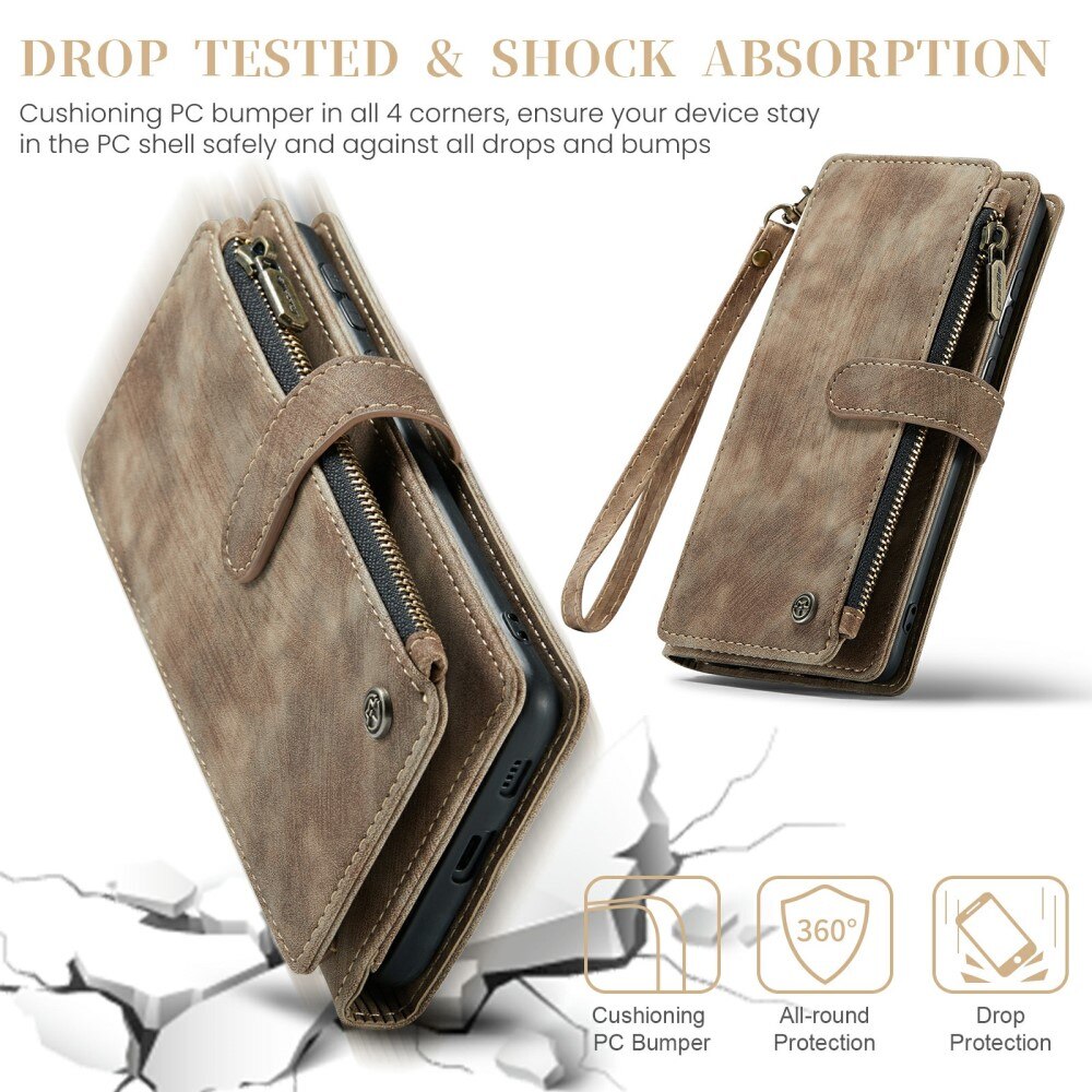 Bookcover hoesje Rits Samsung Galaxy S24 Plus Bruin