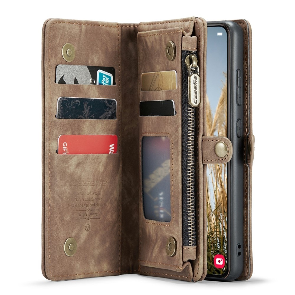 Multi-slot Hoesje Samsung Galaxy S24 bruin