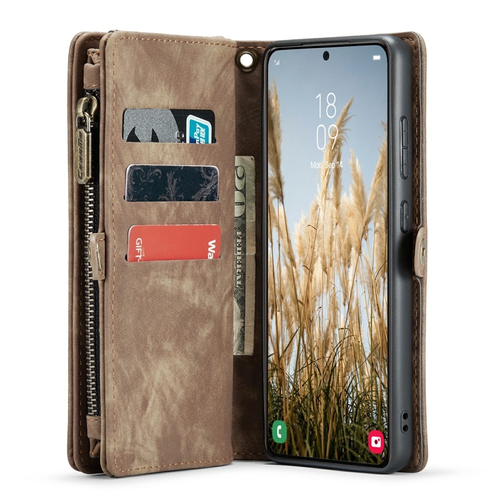 Multi-slot Hoesje Samsung Galaxy S24 bruin