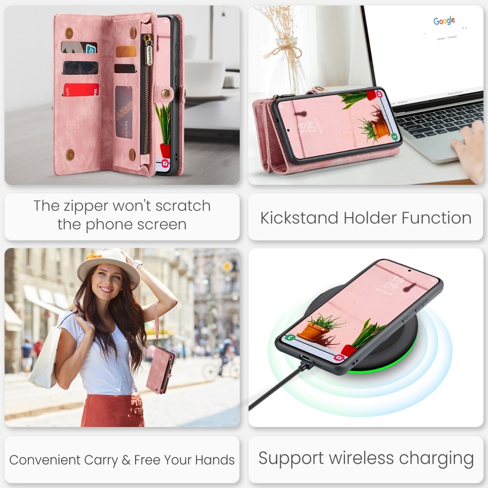 Multi-slot Hoesje Samsung Galaxy S24 roze