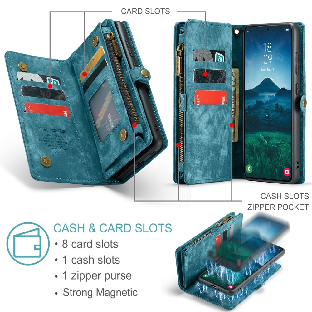 Multi-slot Hoesje Samsung Galaxy S24 blauw