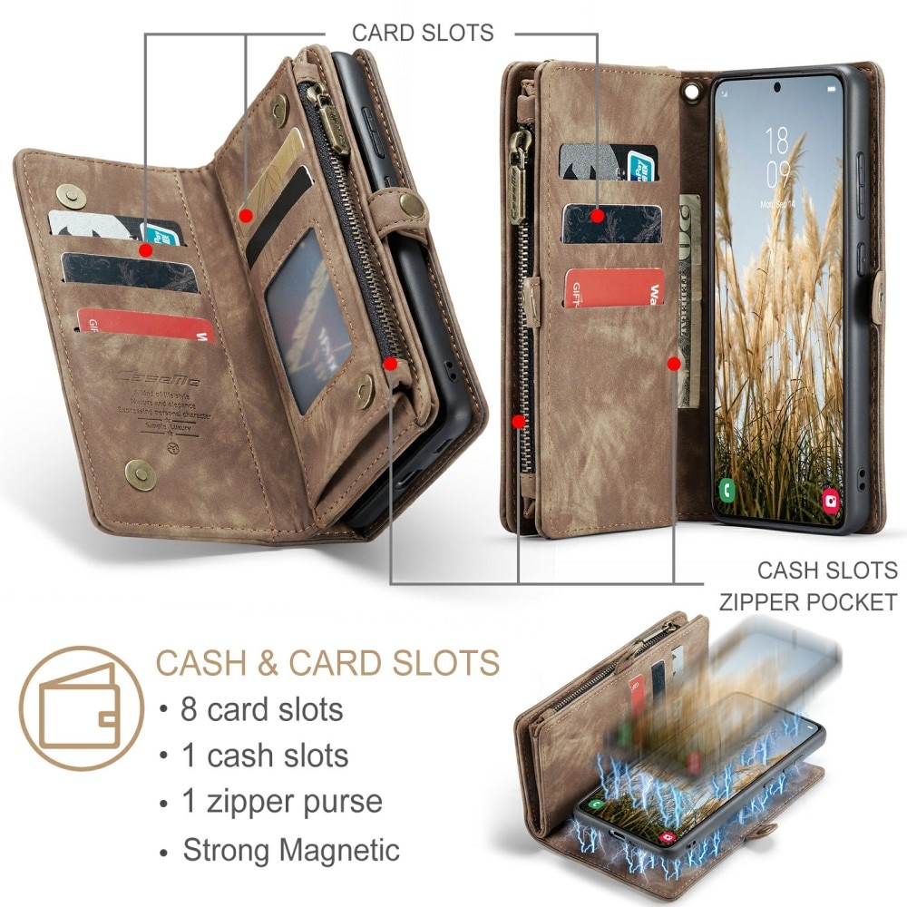 Multi-slot Hoesje Samsung Galaxy S24 Plus bruin