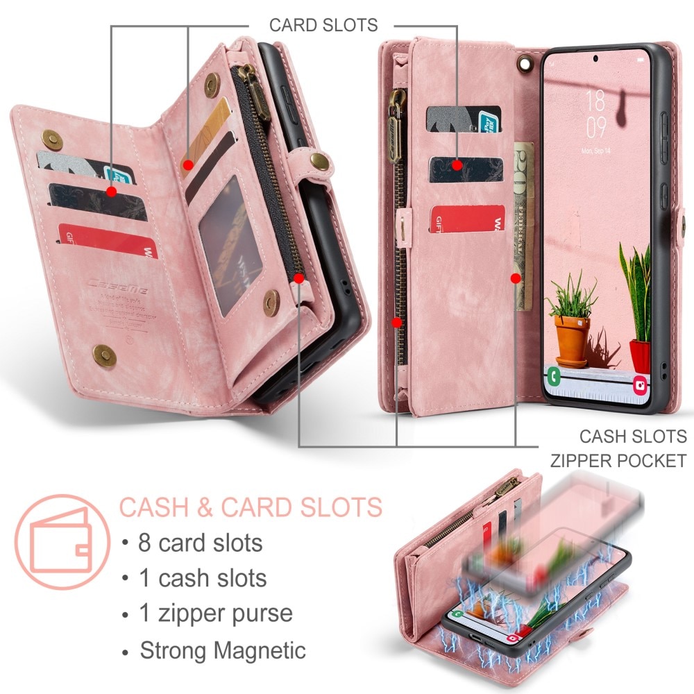 Multi-slot Hoesje Samsung Galaxy S24 Plus roze