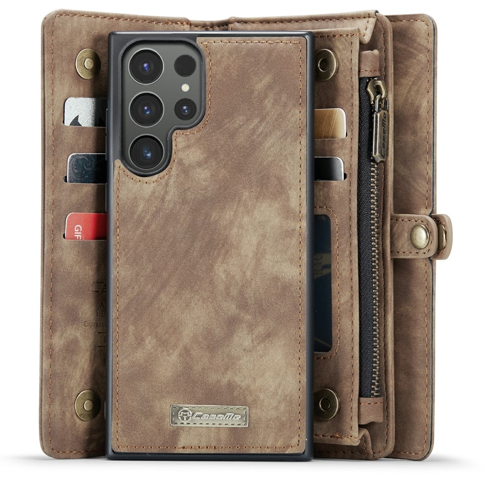 Multi-slot Hoesje Samsung Galaxy S24 Ultra bruin