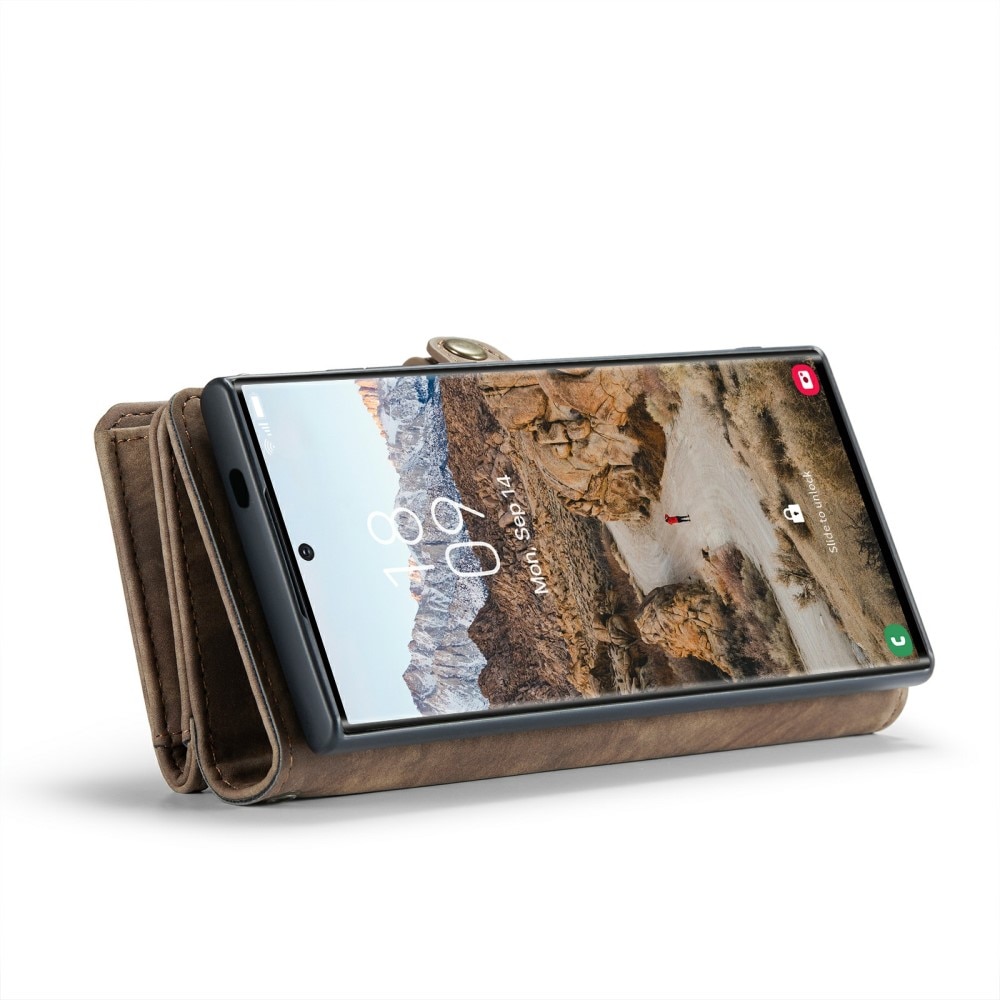 Multi-slot Hoesje Samsung Galaxy S24 Ultra bruin