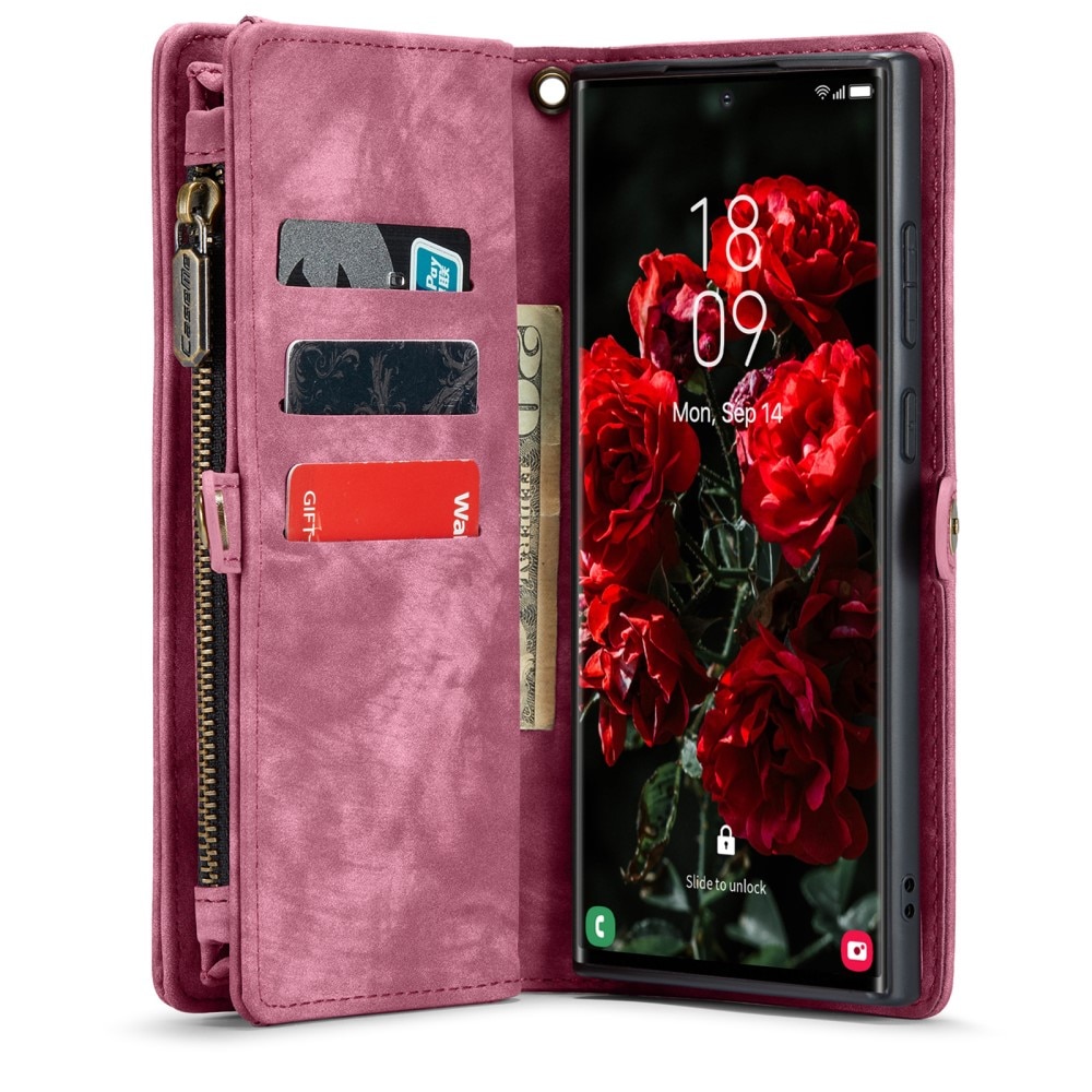 Multi-slot Hoesje Samsung Galaxy S24 Ultra rood