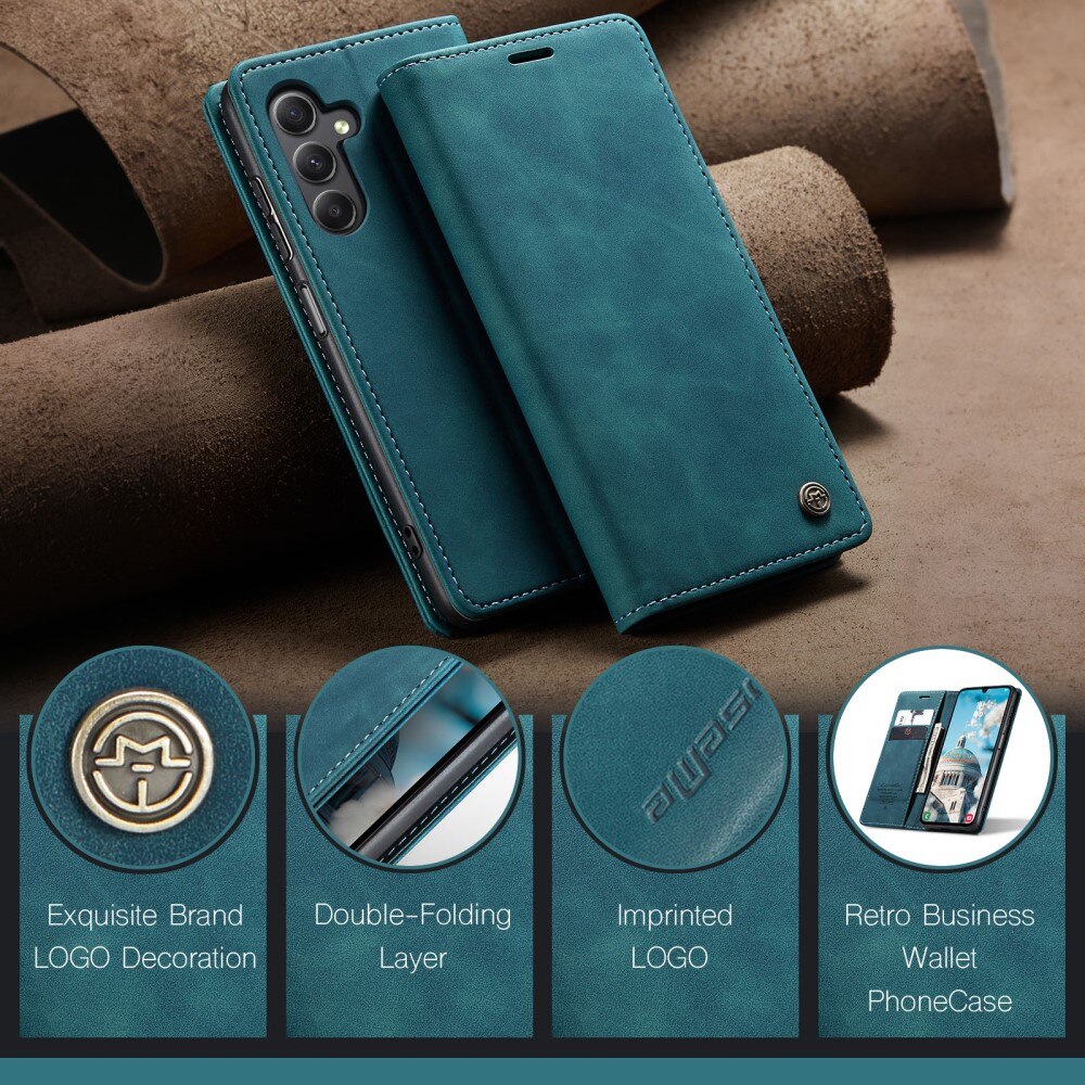 Slim Bookcover hoesje Samsung Galaxy A15 blauw