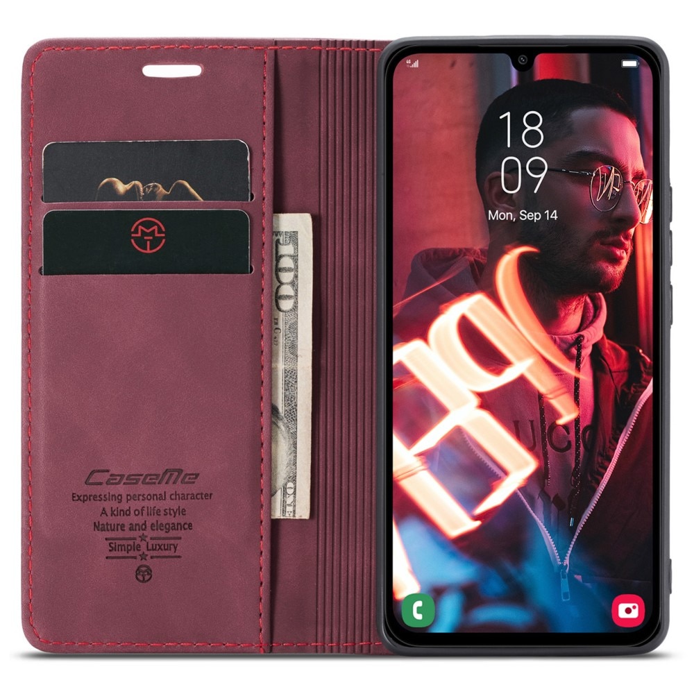 Slim Bookcover hoesje Samsung Galaxy A15 rood