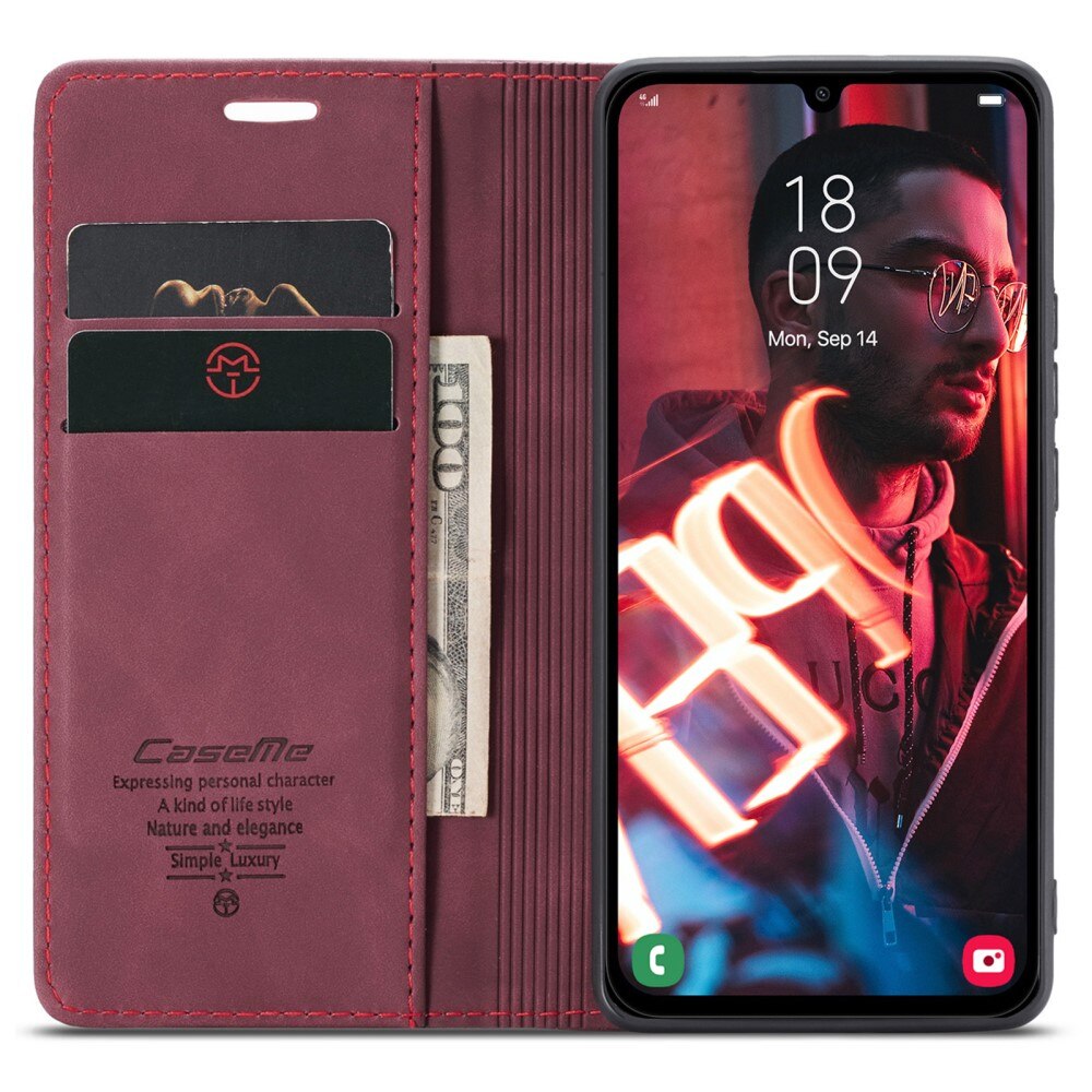 Slim Bookcover Hoesje Samsung Galaxy A15 Rood