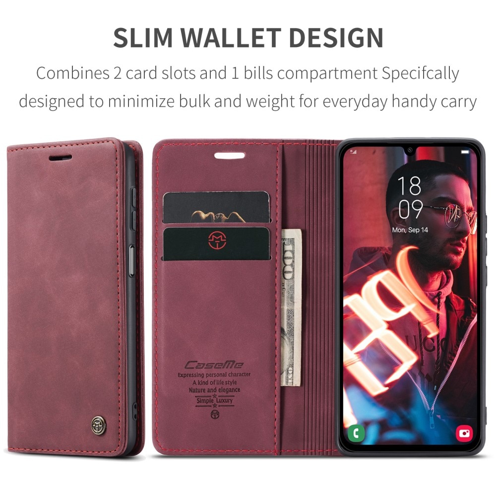 Slim Bookcover Hoesje Samsung Galaxy A15 Rood