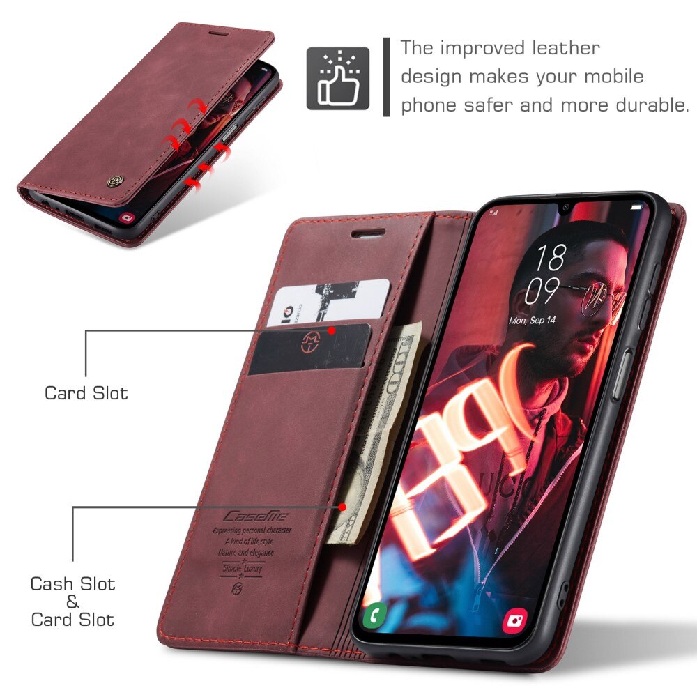 Slim Bookcover hoesje Samsung Galaxy A15 rood