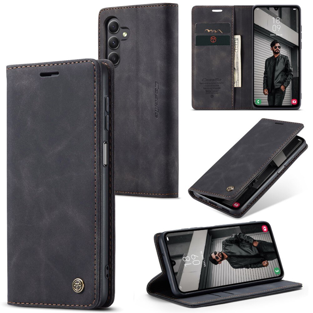 Slim Bookcover Hoesje Samsung Galaxy A15 Zwart