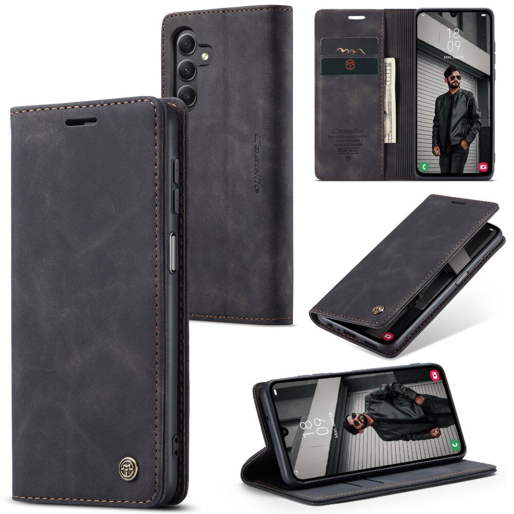 Slim Bookcover hoesje Samsung Galaxy A15 zwart