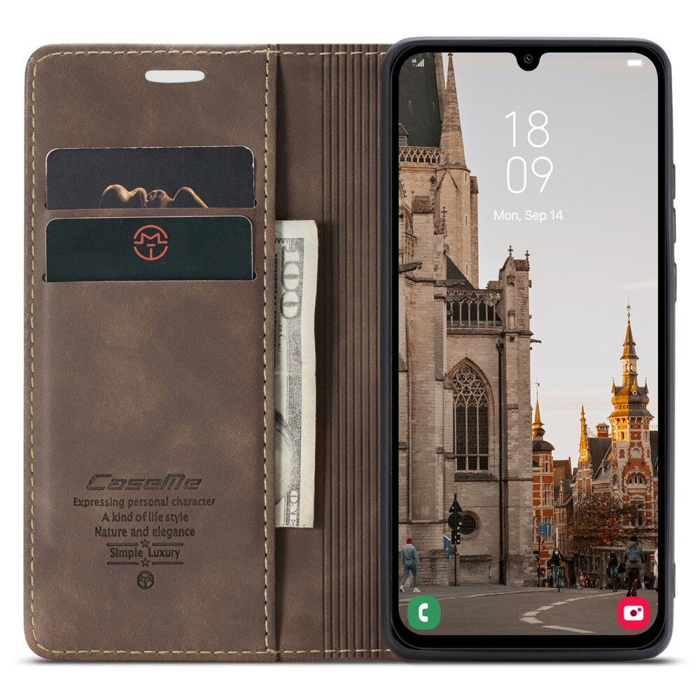 Slim Bookcover hoesje Samsung Galaxy A15 bruin