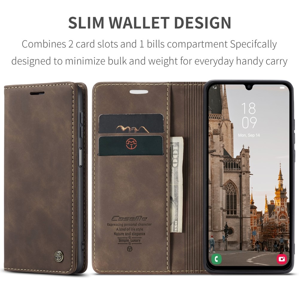 Slim Bookcover hoesje Samsung Galaxy A15 bruin