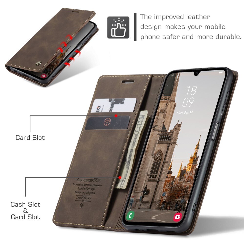 Slim Bookcover hoesje Samsung Galaxy A15 bruin