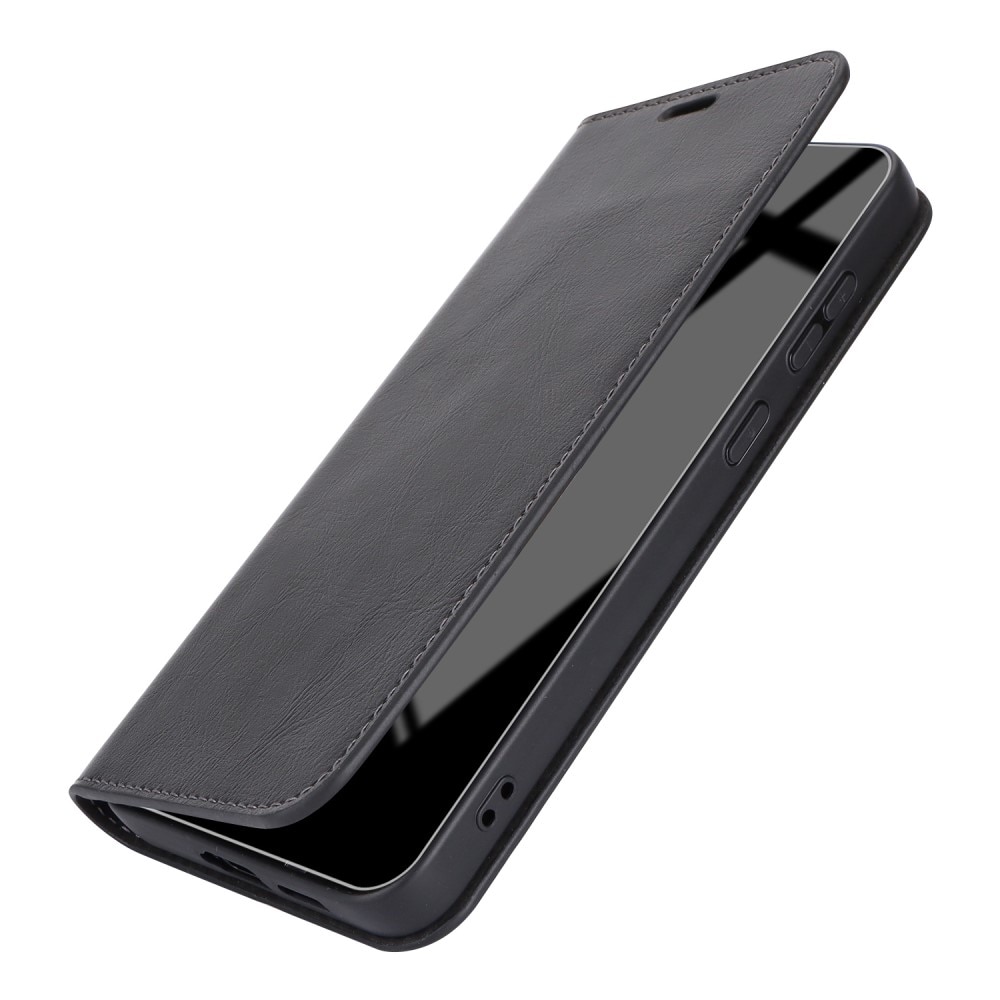 Samsung Galaxy S24 Plus Mobielhoesje Echt Leer zwart