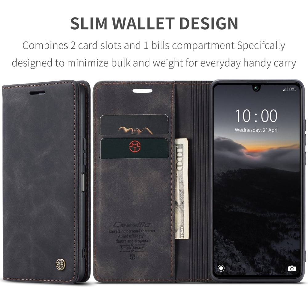 Slim Bookcover hoesje Xiaomi Redmi 13C zwart