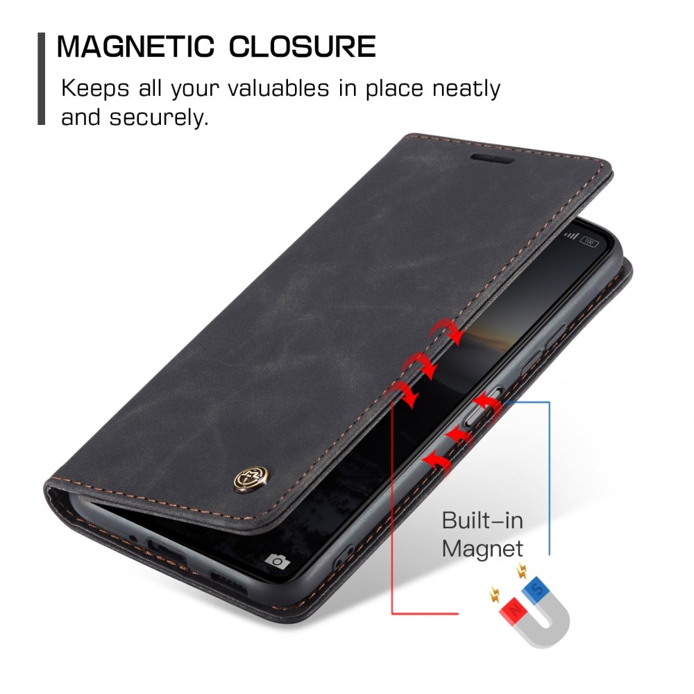 Slim Bookcover hoesje Xiaomi Redmi 13C zwart