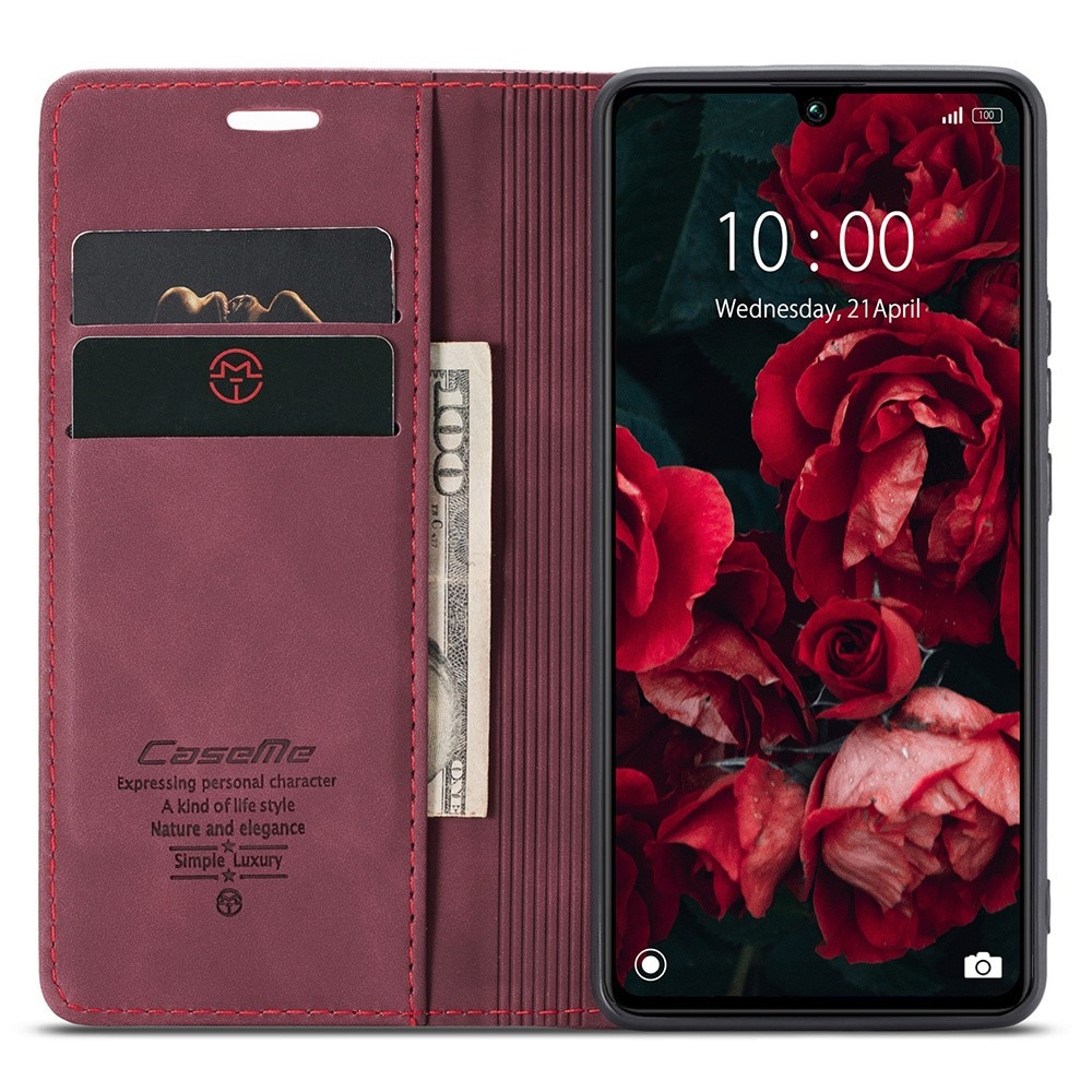 Slim Bookcover hoesje Xiaomi Redmi 13C rood