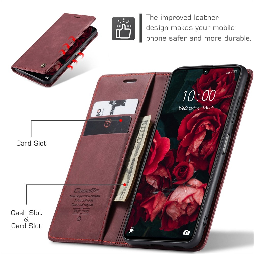 Slim Bookcover hoesje Xiaomi Redmi 13C rood