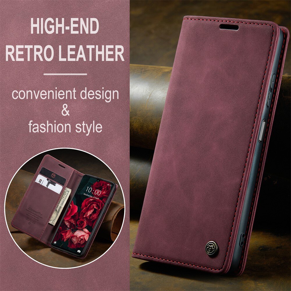 Slim Bookcover hoesje Xiaomi Redmi 13C rood