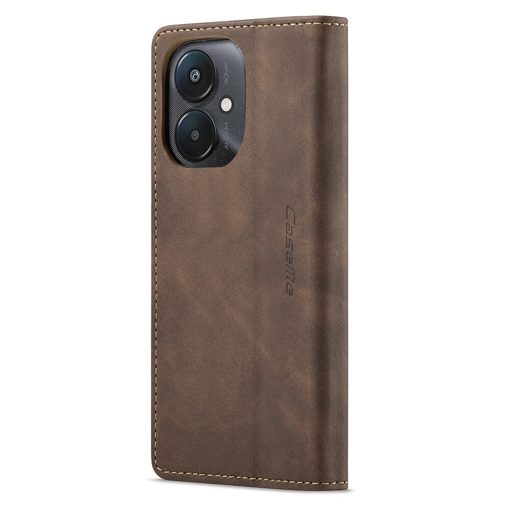 Slim Bookcover hoesje Xiaomi Redmi 13C bruin