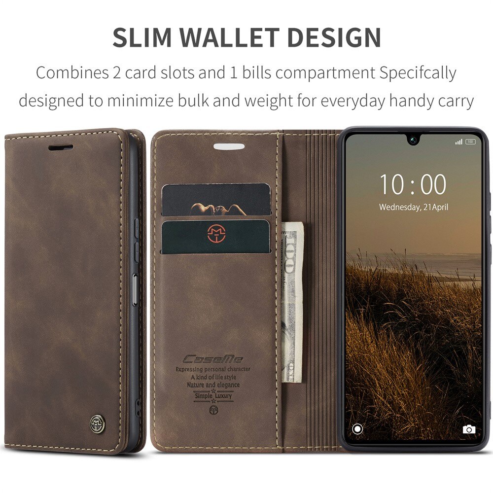 Slim Bookcover hoesje Xiaomi Redmi 13C bruin