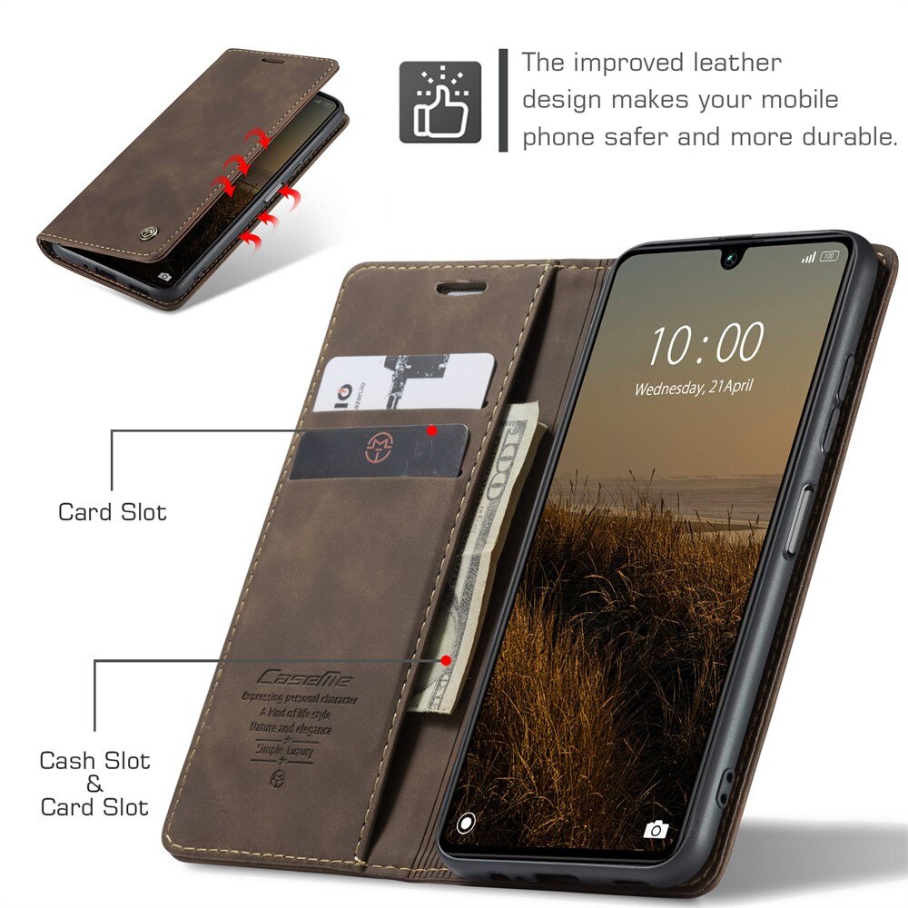 Slim Bookcover hoesje Xiaomi Redmi 13C bruin