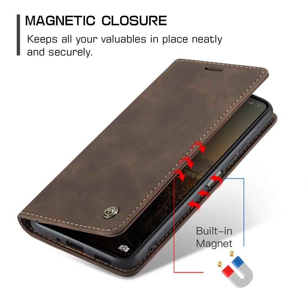 Slim Bookcover hoesje Xiaomi Redmi 13C bruin