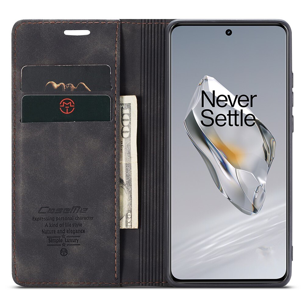 Slim Bookcover hoesje OnePlus 12 zwart