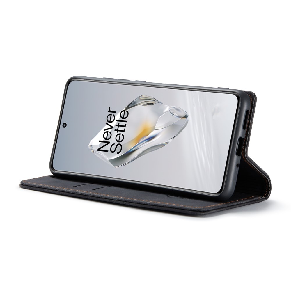Slim Bookcover hoesje OnePlus 12 zwart
