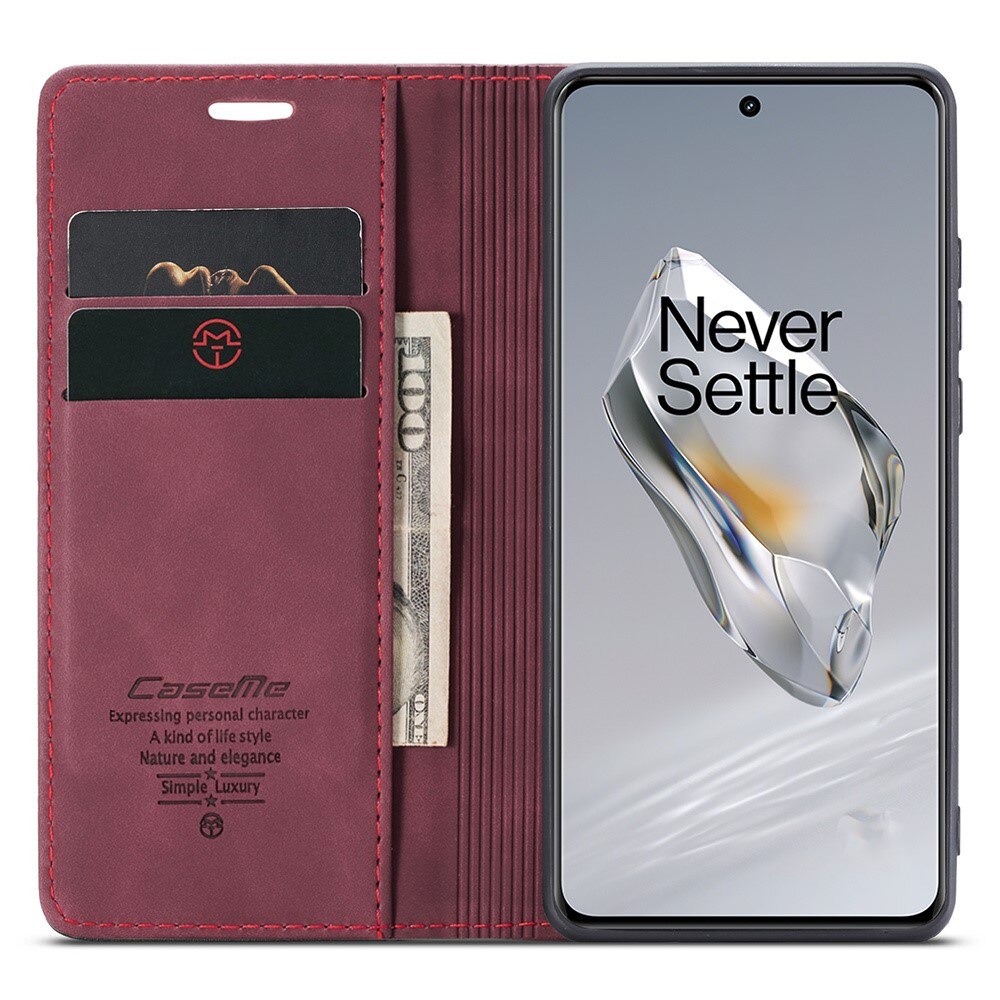 Slim Bookcover hoesje OnePlus 12 rood