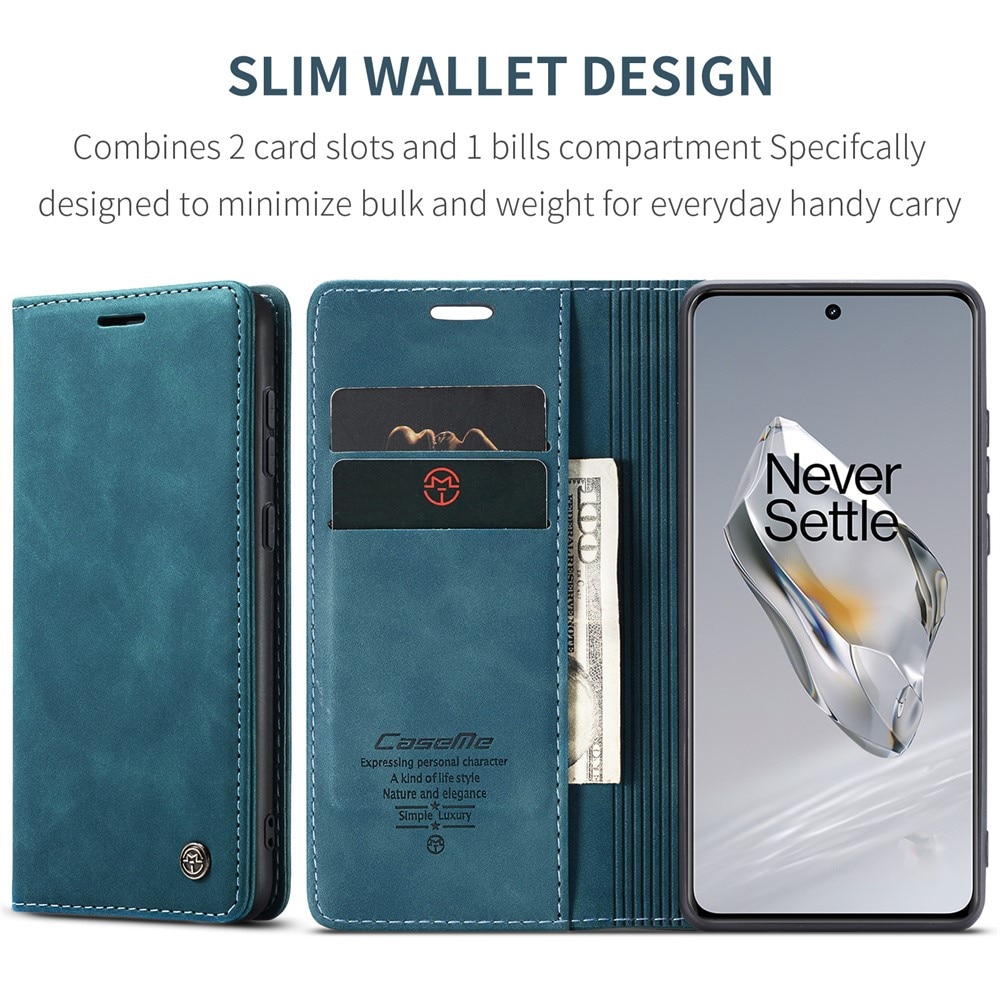 Slim Bookcover hoesje OnePlus 12 blauw