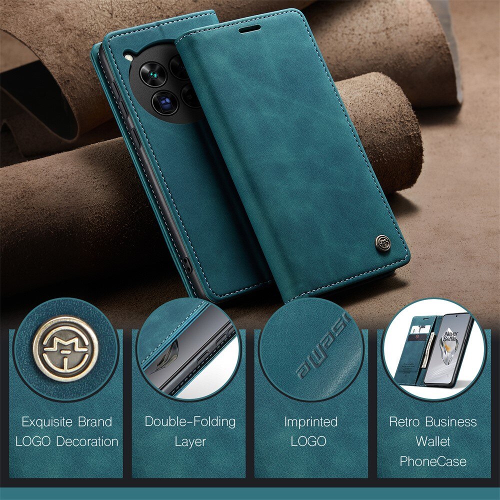 Slim Bookcover hoesje OnePlus 12 blauw