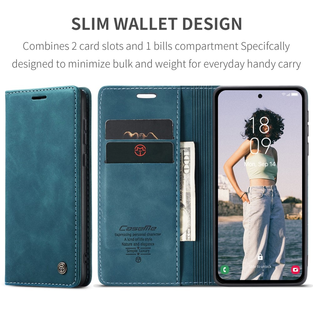 Slim Bookcover hoesje Samsung Galaxy A55 blauw