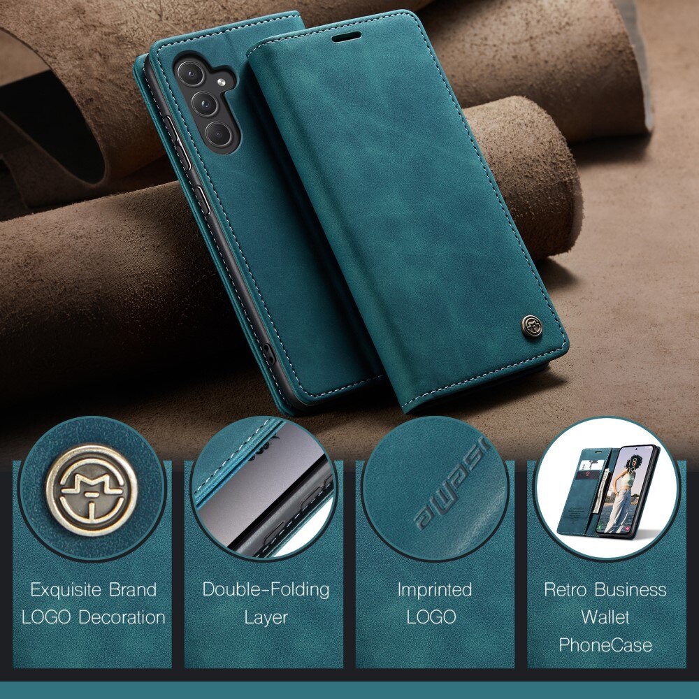 Slim Bookcover hoesje Samsung Galaxy A55 blauw