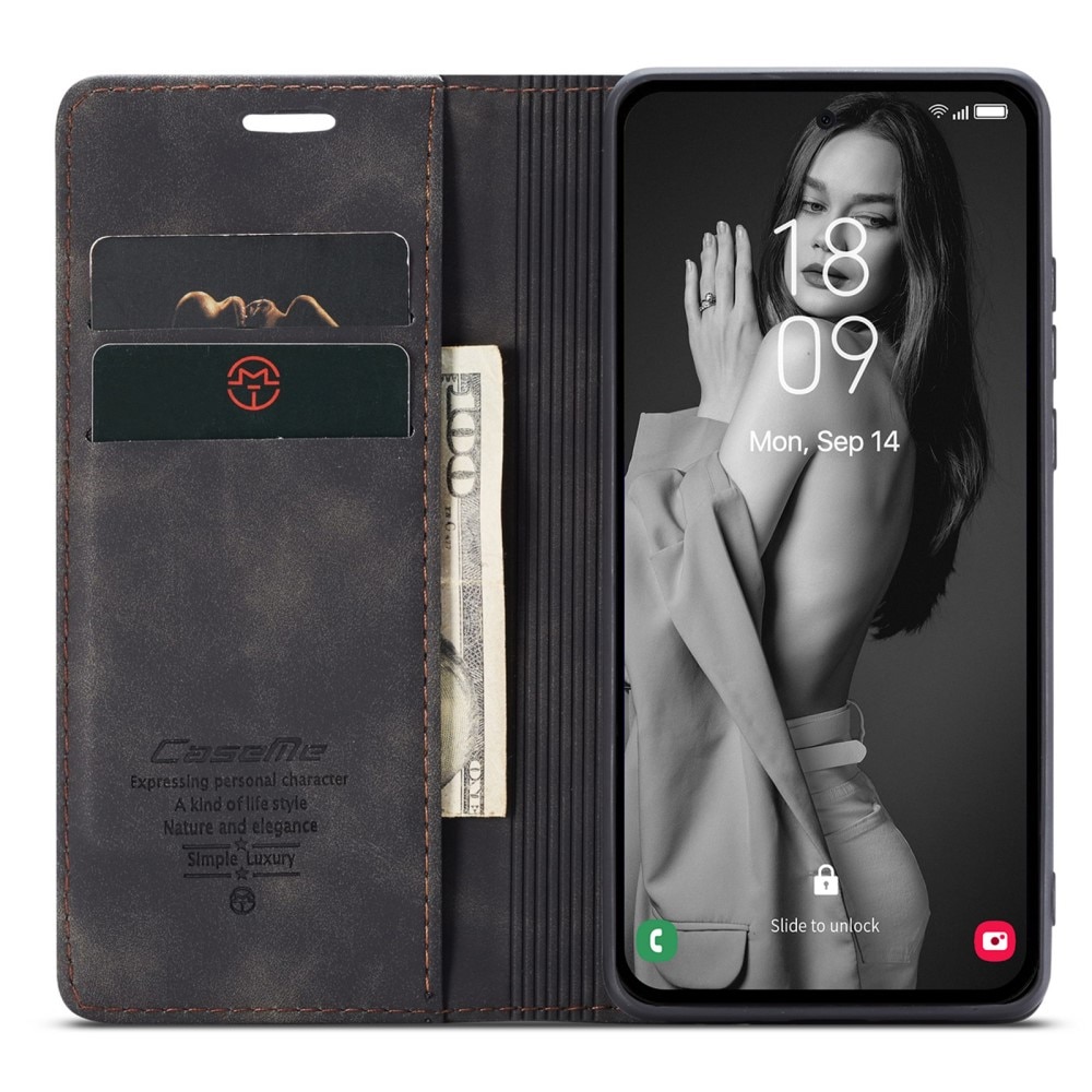 Slim Bookcover hoesje Samsung Galaxy A55 zwart