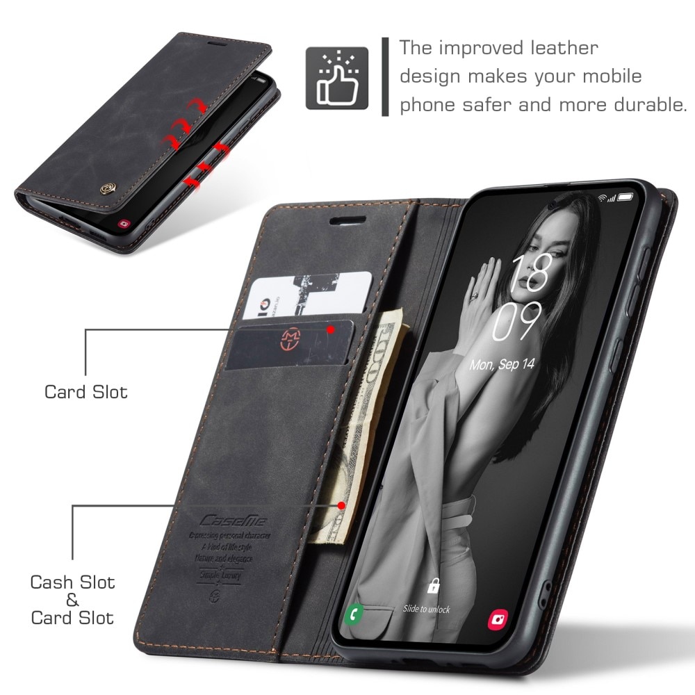 Slim Bookcover hoesje Samsung Galaxy A55 zwart