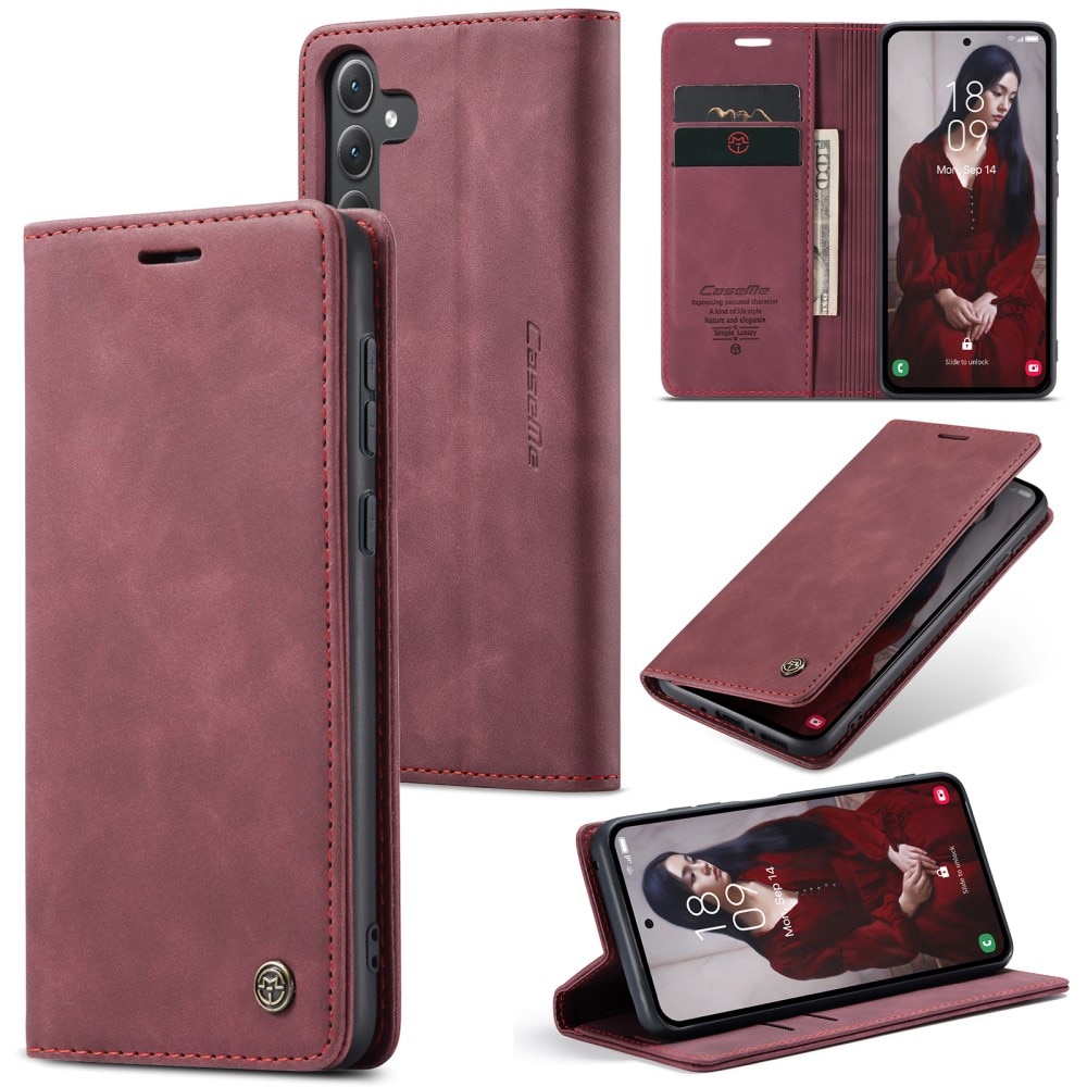 Slim Bookcover hoesje Samsung Galaxy A35 rood