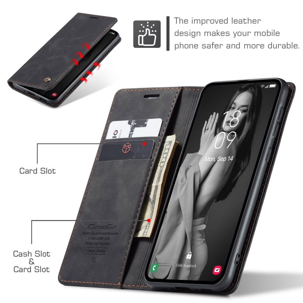 Slim Bookcover hoesje Samsung Galaxy A35 zwart