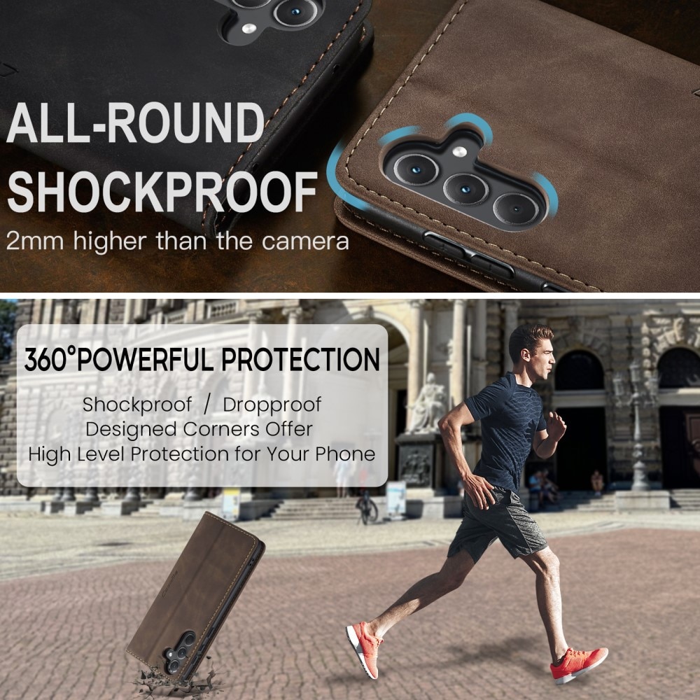 Slim Bookcover Hoesje Samsung Galaxy A35 Bruin